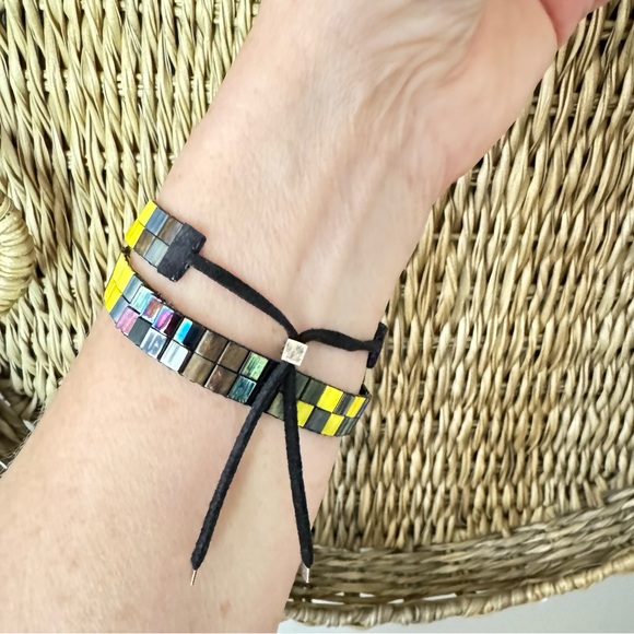 Julie Rofman Handwoven Glass Tile Beaded Bracelet - Picture 7 of 7